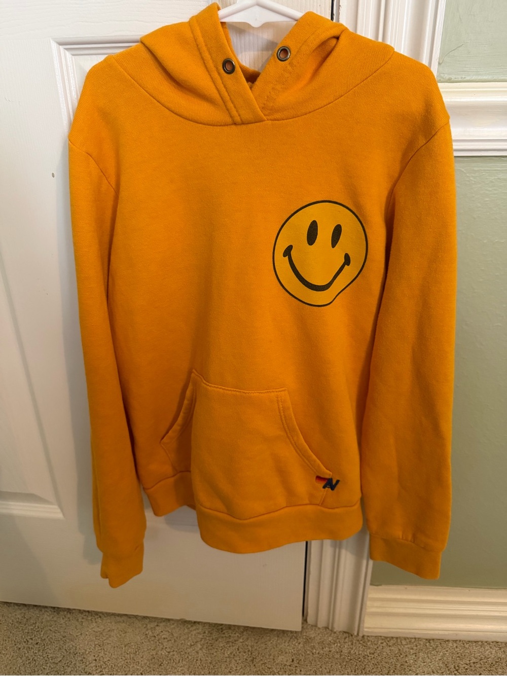 Aviator Nation Yellow Smiley Kids Hoodie